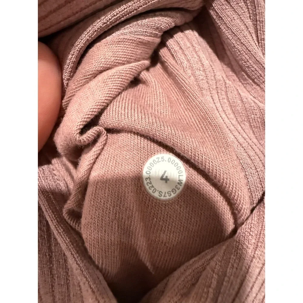Lululemon Ribbed Softstreme Belted Wrap Robe Size 4 Twilight Rose Pink Cardigan